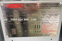 Thông số máy biến áp THIBIDI 250kVA