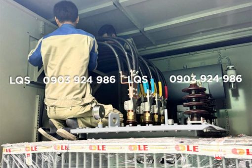 Đấu nối cáp vào ngăn máy biến áp trạm hợp bộ 2500kVA