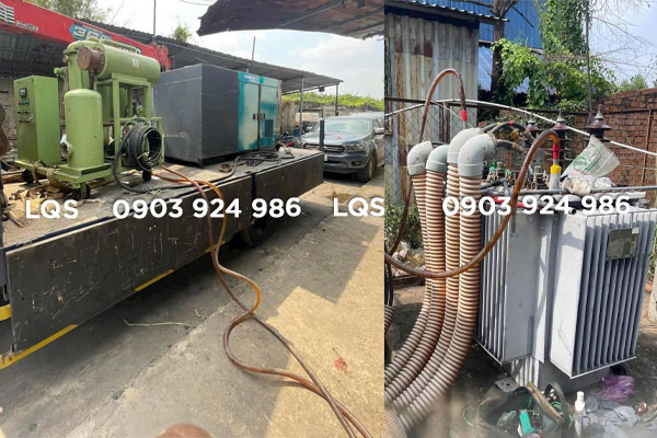 Ứng dụng bơm hút chân không trong thay dầu máy biến áp, bổ sung dầu