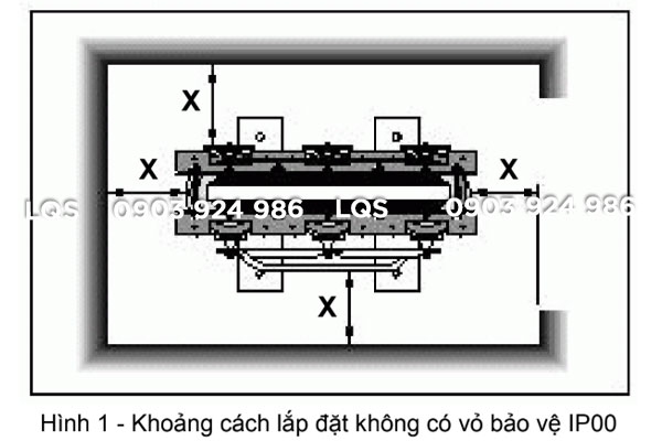 Khoảng cách lắp đặt máy biến áp khô không có vỏ bảo vệ