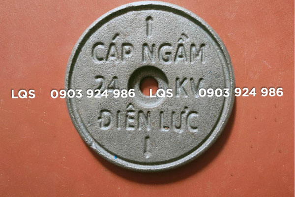 Mốc gang cảnh báo cáp ngầm trung thế điện lực