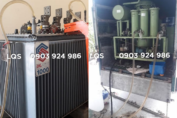Sử dụng bơm hút chân không thay dầu máy biến áp