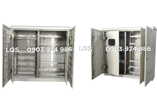 Vỏ tủ điện composite 2 ngăn lắp MCCB + ĐK 
